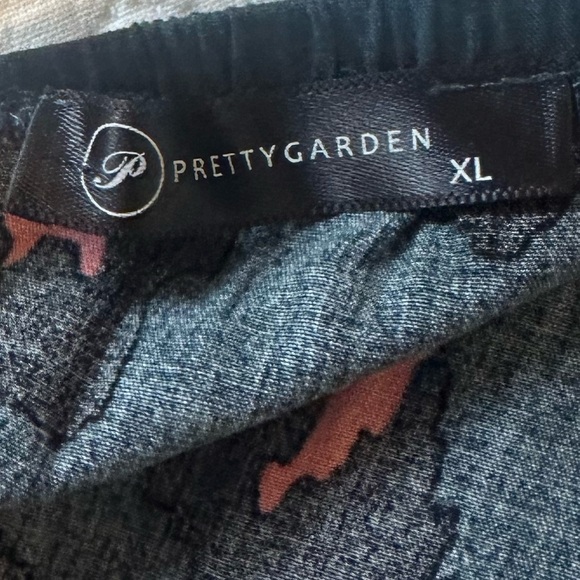 Pretty Garden Cheetah Print Teal & Pink Tiered Halter Maxi Dress XL - Picture 9 of 11